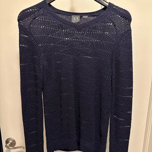 Armani Exchange - Exposed Navy Sweater - Size Small
